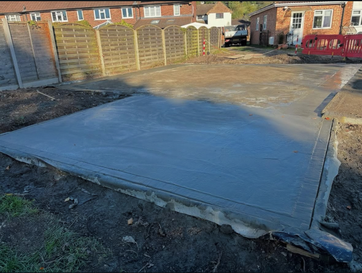 Concrete foundation slab